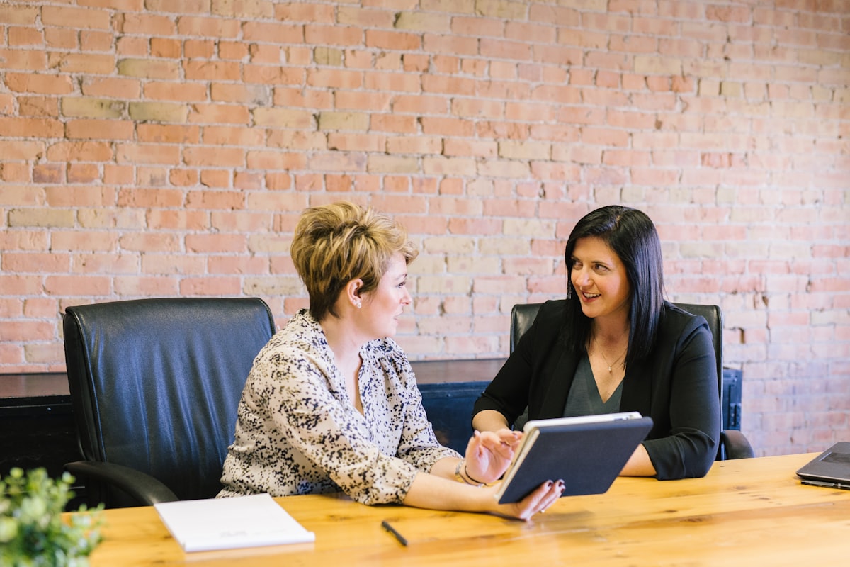 Advisor reviewing accounting software reports